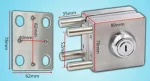 Cerradura Puerta Vidrio De 8 A 12mm Llave Pestillo Muro Cdo - Imagen 3
