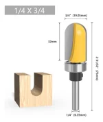 Fresa Madera Copiadora Canal Toma 1/4 4pcs - Imagen 4