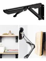 Bisagras Escuadra Soporte Estante Repisa Plegable 35cm 1par - Imagen 5
