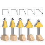 Fresa Madera Copiadora Angulo 11.25 A 45 Grados 5pcs Toma  1/2