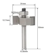 Fresa Madera T 1/4 X 1/2 - Imagen 2