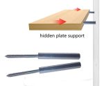 Soporte Oculto Repisa Flotante 7cm 4 Piezas Acero Galb. - Imagen 2