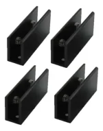 Soporte Repisa Vidrio De 3 A 8mm Cromado O Negro 4 Unidades