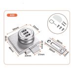 Cerradura Puerta Vidrio Mueble Doble De 3 A 8mm Con Clave - Imagen 2