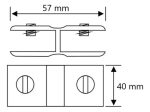 Separador Soporte Conector Para Vidrio O Acrilico 8-10mm 2u - Imagen 3
