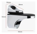 Soporte Repisa Vidrio De 3 A 20mm Cromado 2 Unidades - Imagen 3