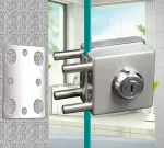 Cerradura Puerta Vidrio De 8 A 12mm Llave Pestillo Muro Cdo - Imagen 2