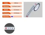 Cinta Métrica Adhesiva Metálica 0 De Izq A Der Largo 1 Mt - Imagen 2