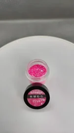 Glitter Rosado Para Resina Uñas Llaveros Aros Brillante