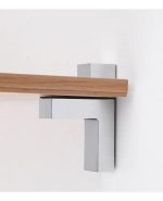 Soporte De Estante De Vidrio Pared 2un 75 Profu. Madera - Imagen 4
