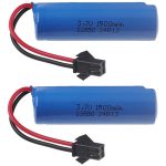 Batería Rc Hobby Litio 3,7 V 18650 Con Enchufe De Sm-2p 2pcs