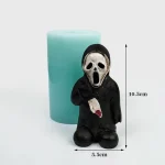 Molde Silicona Velas Y Jabón Scream Terror - Imagen 2
