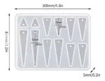 Molde Silicona Resina Uv Collar Llavero Figuras Geométricas - Imagen 8