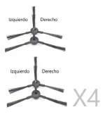 Cepillo De Rep 4 Aspiradora Robot Osoji Dojosan L Y R - Imagen 2