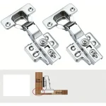 Bisagra Puerta Recta Cierre Suave Cazoleta 35mm Inox 1 Par