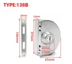 Cerradura Puerta Vidrio De 8 A 12mm De Vidrio A Muro O Piso - Imagen 4