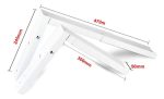 Soporte Microondas Repisa Entendible 30ª47cm Blanco 1par - Imagen 3