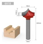 Fresa Madera Doble Perfilado Curvo Vástago 6mm 9pcs - Imagen 3