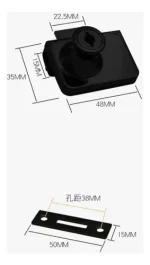 Cerradura Puerta Vidrio Mueble Doble De 3 A 8mm Pack 10 Uni - Imagen 2