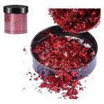 Escamas En Hoja Rojo Papel Resina Epóxica Flake Uñas