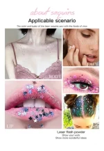 Set 12 Escamas Flake Holográficas Uñas Ojos Cuerpo - Imagen 6