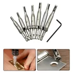 Broca Autocentrante Centro Bisagras Rieles 7pcs+alen