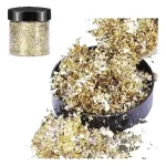 Escamas En Hoja Oro Luz Clara Papel Resina Epóxica Flake