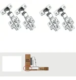 Bisagra Puerta Recta Cierre Suave Cazoleta 35mm Inox 2 Pares