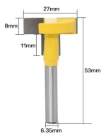 Fresa Madera Ranurar Panel Vástago  1/4 - Imagen 4