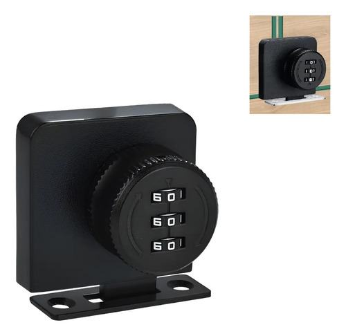 D_799056-MLC95836744193_102025-O.jpg Cerradura Puerta Vidrio Mueble Doble 3a8mm Con Clave Negra - Imagen 1