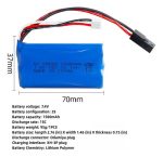 Jump 2pcs 74v 1500mah Batería De Litio Para Feilun Ft009 Rc - Imagen 2