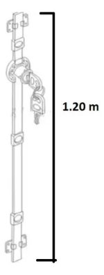 Cerradura Chapa Lateral Kardex Cajonera P/3cajon 120cm - Imagen 2