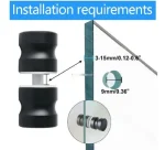 Asa Pomo Tirador Para Puerta Ducha Vidrio Acero Inox 1pcs - Imagen 3