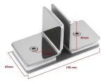 Soporte Para Puerta Vidrio Baño Shower Urinario 2u - Imagen 2