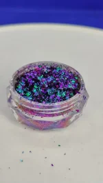 Pigmento Escamas Camaleon Verde Resina Slime Uñas Vela - Imagen 4