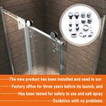 Corredera Puerta Shower Vidrio 8 A 12m Kit 1 Puerta Cromado - Imagen 4