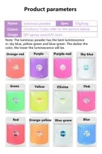 Pigmento Polvo Resina Uv 12 Colores Fluorescente 10g C/u - Imagen 3