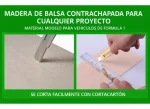 Madera De Balsa Rectangular 1000 X 300 X 10mm 1 Unidad - Imagen 2
