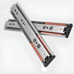 Corredera Telescoplica 55cm Push Open Y Cierre Suave 1par
