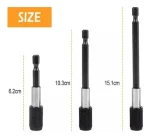Soporte Brocas De Extensión Taladro 3pcs 6.2, 10.3 Y 15cm - Imagen 2