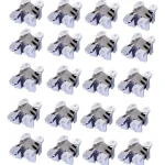 Bisagra Invisible Oculta Para Puerta 45mm Cromo Satín 20 Pcs
