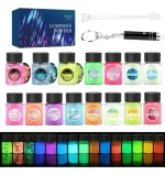 Pigmento Fluorescente Para Maquillaje, Uñas, Labiales 12+3 - Imagen 3