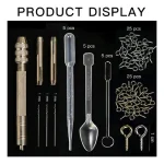 Kit Molde Silicona Resina Uv Inicio Collar Llavero Aros 82pc - Imagen 3