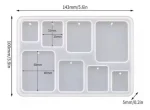 Molde Silicona Resina Uv Collar Llavero Figuras Geométricas - Imagen 4