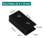 Soporte Repisa Vidrio De 3 A 8mm Cromado O Negro 4 Unidades - Imagen 2