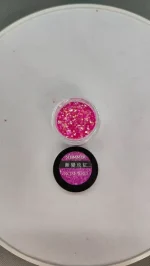 Glitter Rosa Roja Para Resina Uñas Llaveros Aros Pigmento - Imagen 4