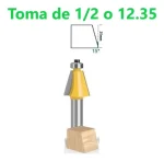 Fresa Madera Copiadora Angulo 15 Grados Toma 1/2 - Imagen 2