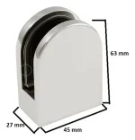 Soporte Divisor Abrazadera Para Balaustrada Vidrio 1un - Imagen 2