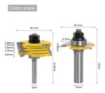 Fresa Madera T Toma 6mm Y 1/2mm 5 Medidas Diferentes - Imagen 3