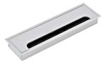 Pasacable Satín Escritorio Mesa 28cm X 8cm Aluminio 1 Un